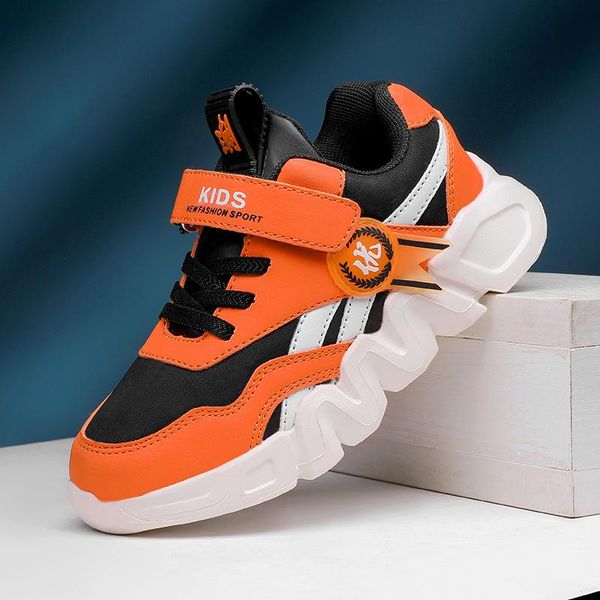 

2021 spring teenager sneakers for boys fashion kids boy footwear children sneakers soft bottom running shoes big boy size 28-39, Black