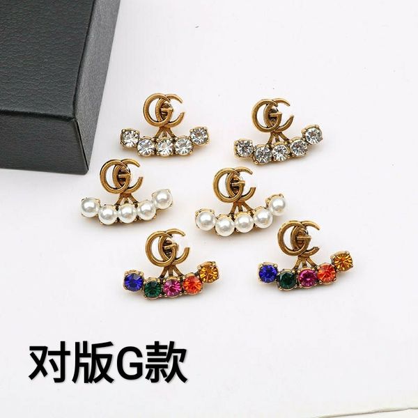 

design jewelry sense letter celebrity temperament ancient female light luxury earrings fashion, Silver