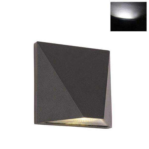 

modern 5w outdoor wall light porch energy saving black simple garden balcony led aluminum decoration waterproof