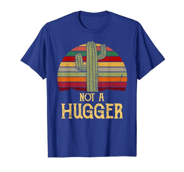 

retro sarcastic cactus succulent not a hugger t shirt, White;black