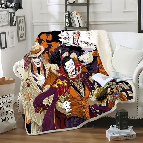 

cloocl blankets anime onepiece 3d print harajuku air conditioning sofa travel throw blanket plush quilt