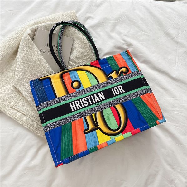 

handbag d home shopping bag large capacity tote embroidered mommy 2021 star same female, Black;red