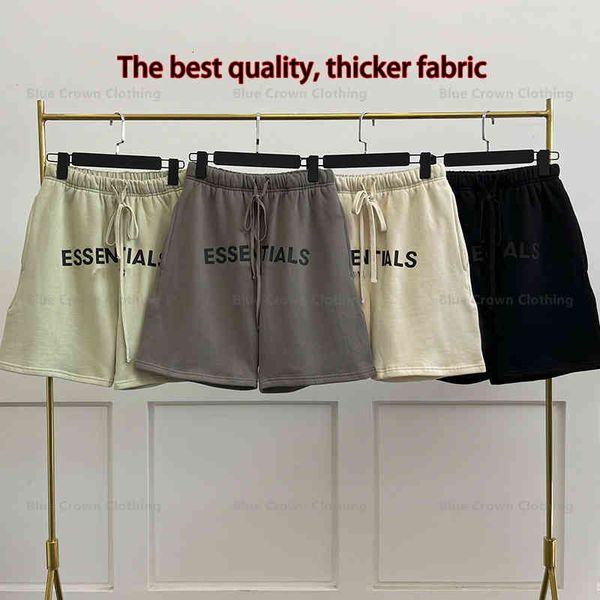 

men's shorts version 1:1 essentials capris women cotton high street casual summer beach loose fit mmd7, White;black