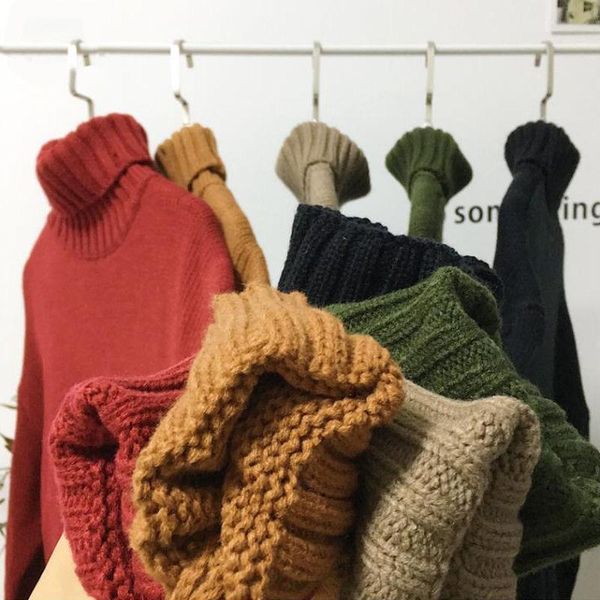 

men's sweaters men sweater thicken coarse knitted solid color turtleneck pullover male winter clothes jumper jersey hombre pull homme, White;black