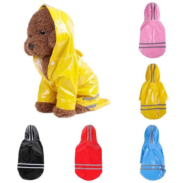 

dog apparel pet puppy hooded raincoat waterproof jacket outdoor costume jumpsuit