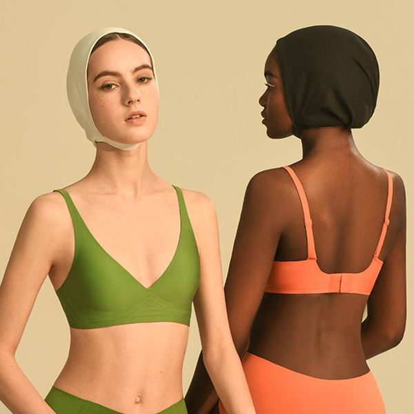 

bras women seamless bra jelly strip wireless push up bralette s-xl lingerie soft tank lady breathable underwear breast lift, Red;black