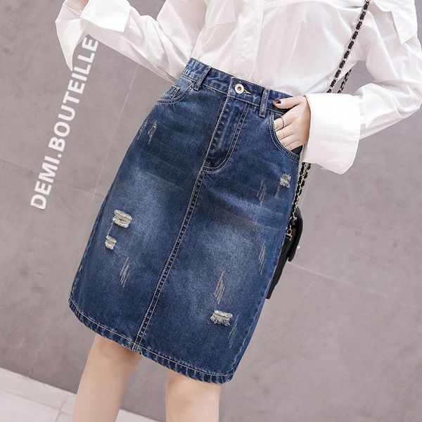 

skirts 2021 women's summer denim skirt slim a word bag hip, Black