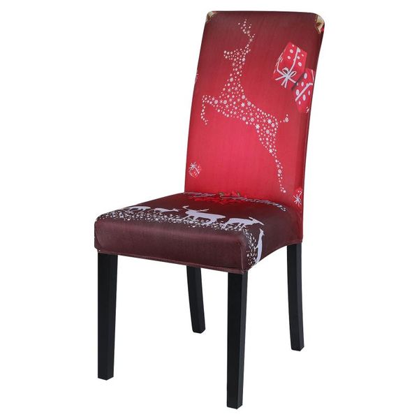

chair covers seat printed stretch slipcover elastic christmas waterproof removable high back for banquet party home decoration