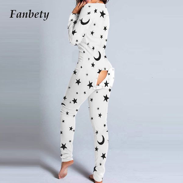 

new women christmas jumpsuit long-sleeved trousers lady romper butt opening button playsuit 2021 casual v neck overalls pajama gtzy, White;black