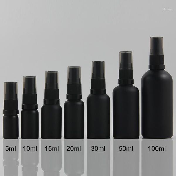 

storage bottles & jars 15ml lotion glass bottle with plastic pump spray mablack