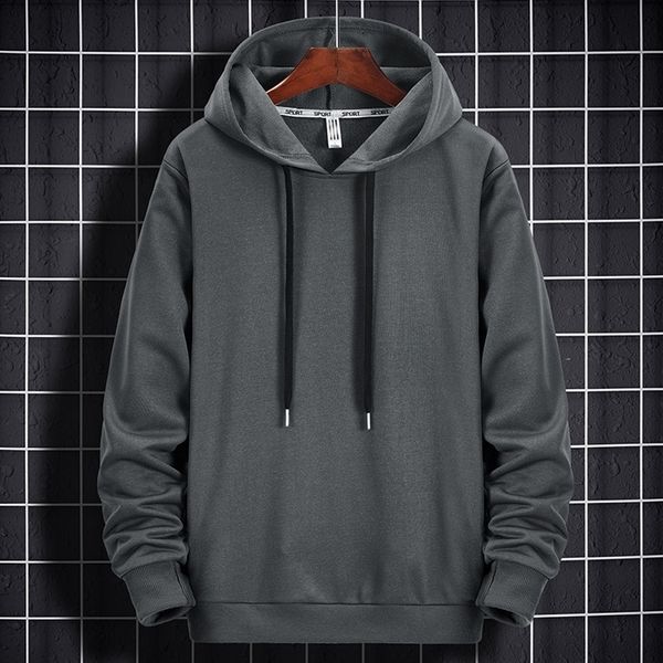 

sweater men's hooded autumn and winter pullover style handsome coat trendy solid color loose kg-556, Black