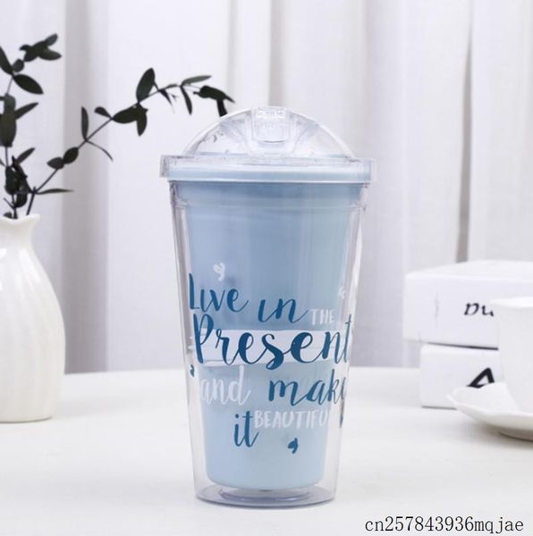 

mugs 20pcs letter coffee sequin star plastic water bottles straw mug tea milk insulated cup drinkware