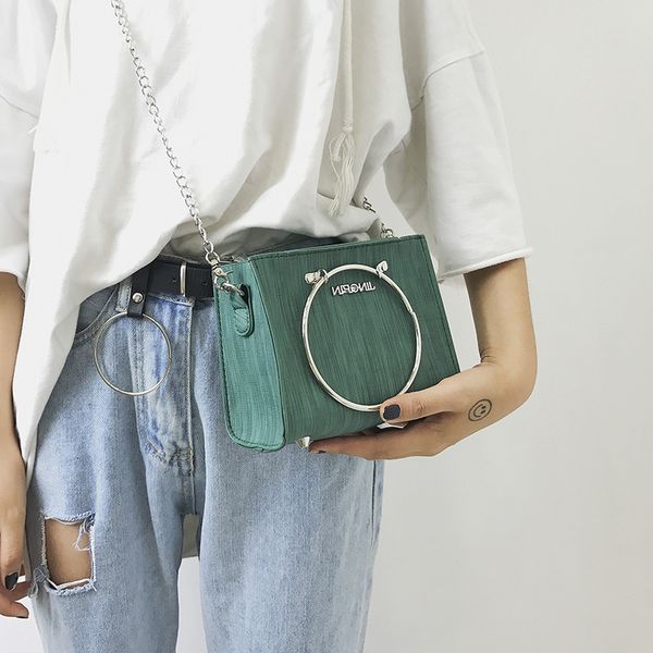 

small bag summer new fashion korean versatile messenger ring chain mini handle mother shoulder