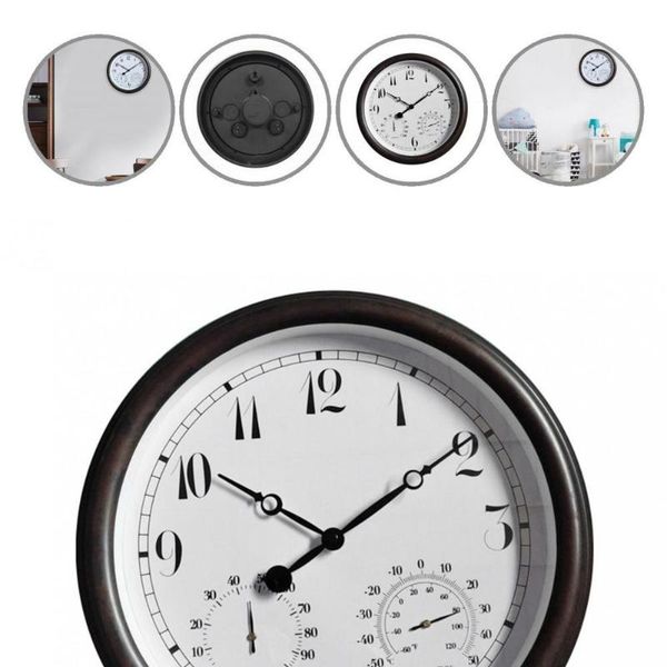 

wall clocks round clock waterproof plastic compact european style for indoor
