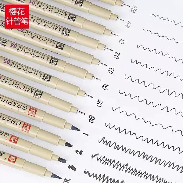 

waterproof japane thread drawing pen cherry blossom needle pen set stroke painting up to hand