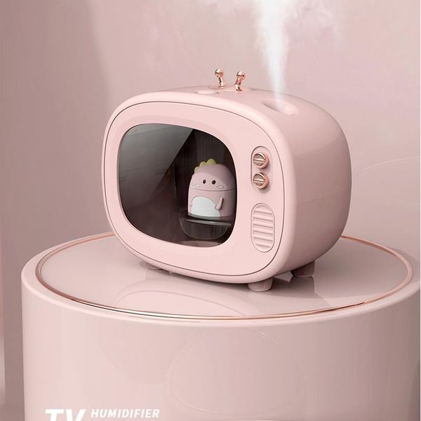 

portable 400ml humidifier wireless adroable tv humidifier aroma diffuser usb ultrasonic air humidificador with atmosphere lamp