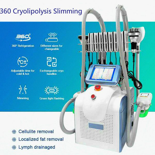 

360° cooling cryolipolysis equipment fat e laser 40k cavitation fat reduction cellulite removal rf skin lifting cryo slimming machine