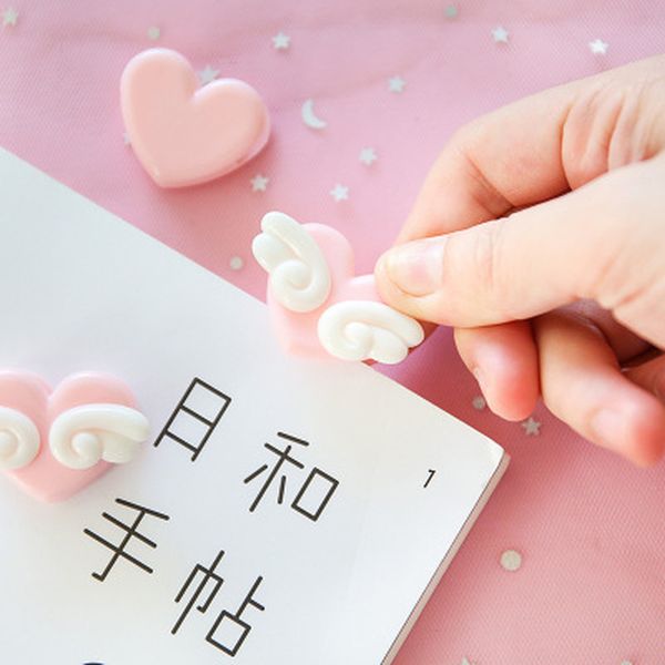 

1pcs wings love innovative paperclip lovely letterhead student paperclips kawaii school supplies