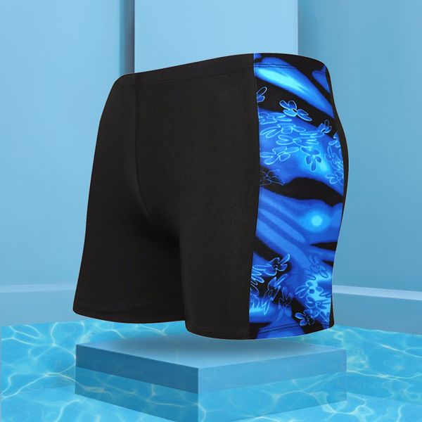 

2021 boxer swimming shorts 01 trunks milk silk personality color matching swimming trunks men high-waist swimming pool trunks