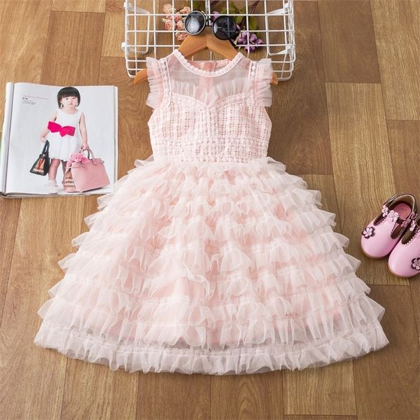 

summer 2020 brand children's princess dress sleeveless sequin women's evening baby 3y-8y, Red;yellow