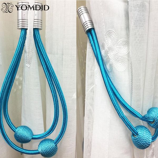 

1 pcs curtain buckles europe style magnet curtains quality tieback magnetic curtain holder solid color accessories