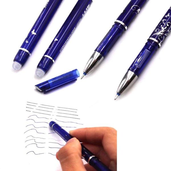 

ballpoint pens 1pcs erasable pen 0.5mm blue / black ink office school stationery supplies tool exam spare, unisex, Blue;orange