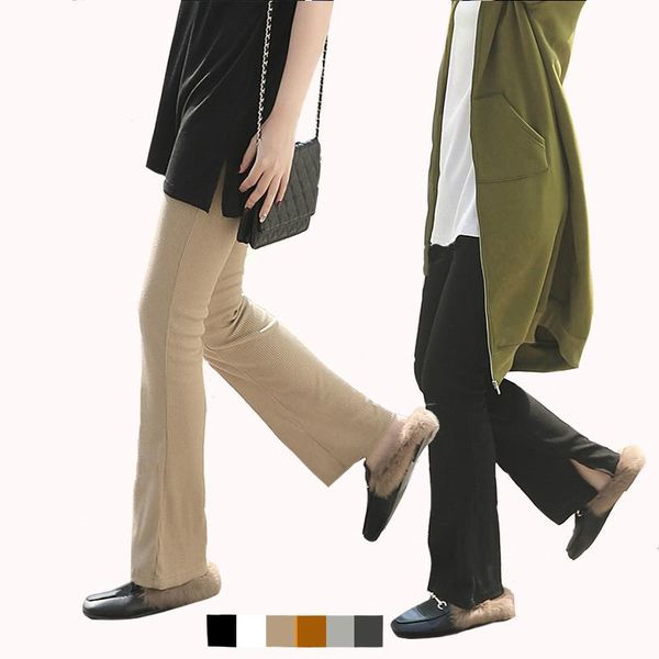 

women's pants & capris fashion casual horn rib slit leggings spring, summer, summer and autumn simple loose trousers good match, Black;white