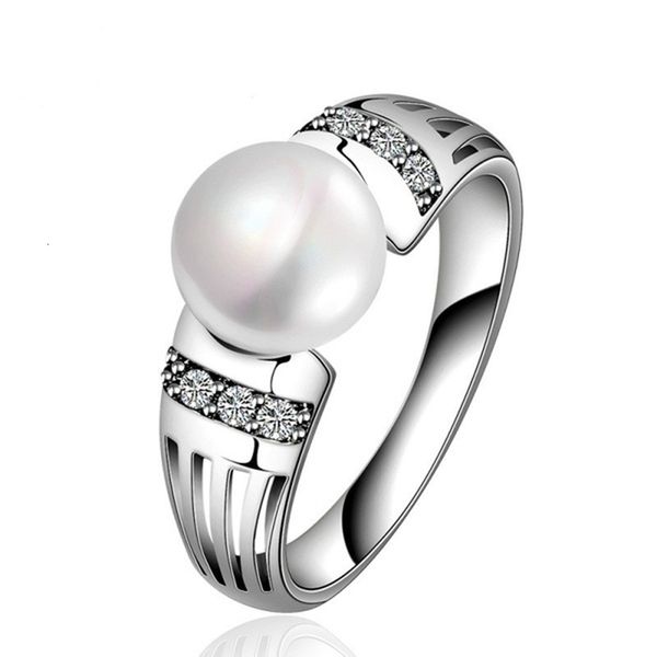 

selling jewelry pearl zircon ring, Slivery;golden