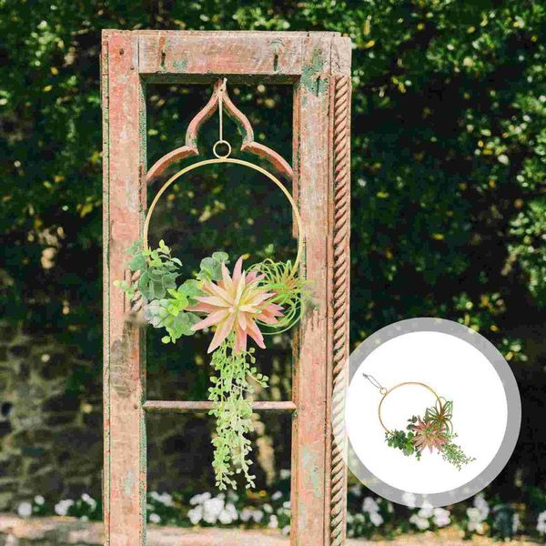 

decorative flowers & wreaths 1pc fake plant wreath wedding adornment hanging garland scene decor