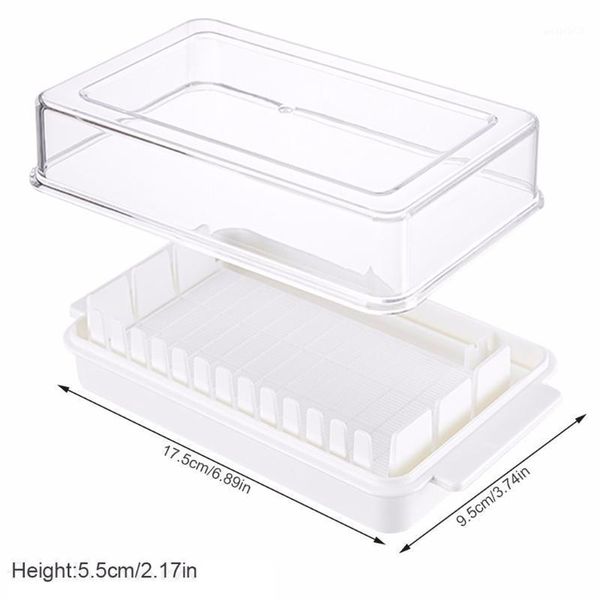 

storage bottles & jars plastic butter box portable with lid dish case container