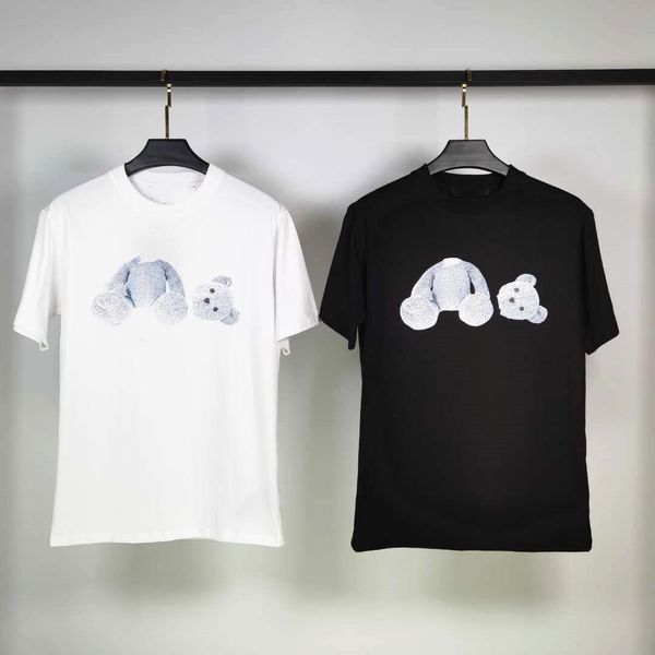 

2021 men's t-shirts guillotine bear summer t-shirt round neck shirt letter print casual s-xl, White;black