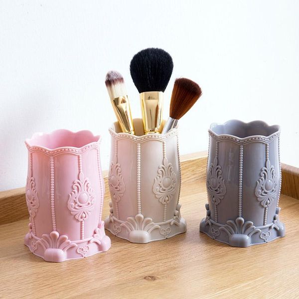 

makeup organizers for cosmetics nail polish jewelry plastic storage box desk deskorganizer brush pencil holder