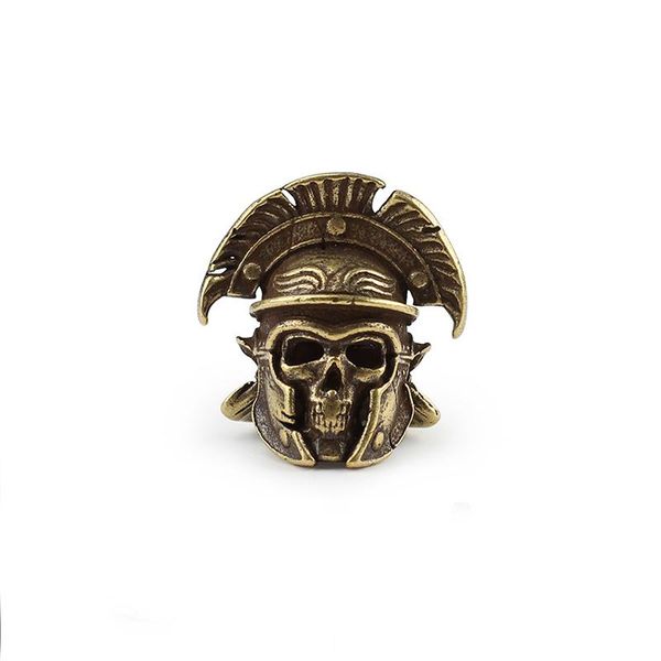 

outdoor gadgets tools skull paracord beads diy helmet knife pendant vintage brass