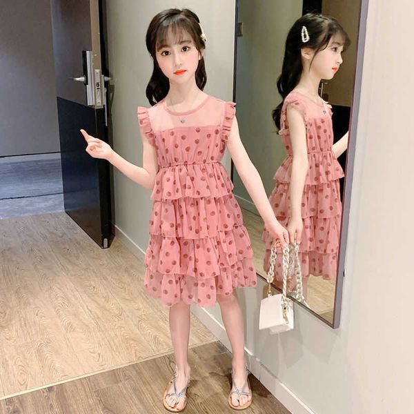 

summer girls dress 2021 new 12 children's dress 10 summer 11 years old princess dress girls christmas banquet party 8, Red;yellow