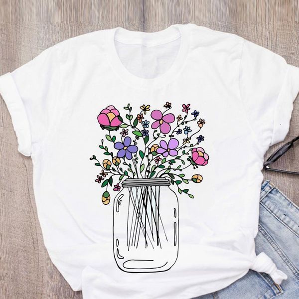 

women graphic floral printing clothing short sleeve fashion summer t-shirt shirt lady womens clothing tee female t shirt, White
