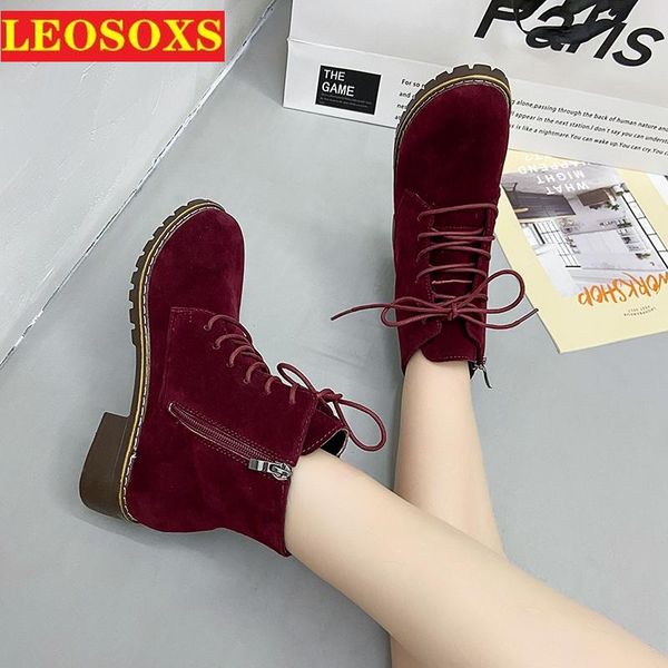 

boots woman 2021 korean suede fashion tower short heel round party wedding shoes women, Black