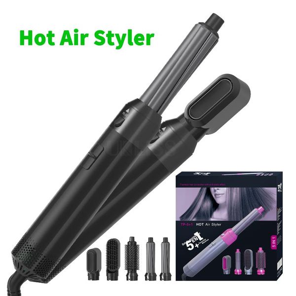 

electric hair brushes dryer brush curlering iron 5 in1 hairdryer straightener comb rotating blower curling