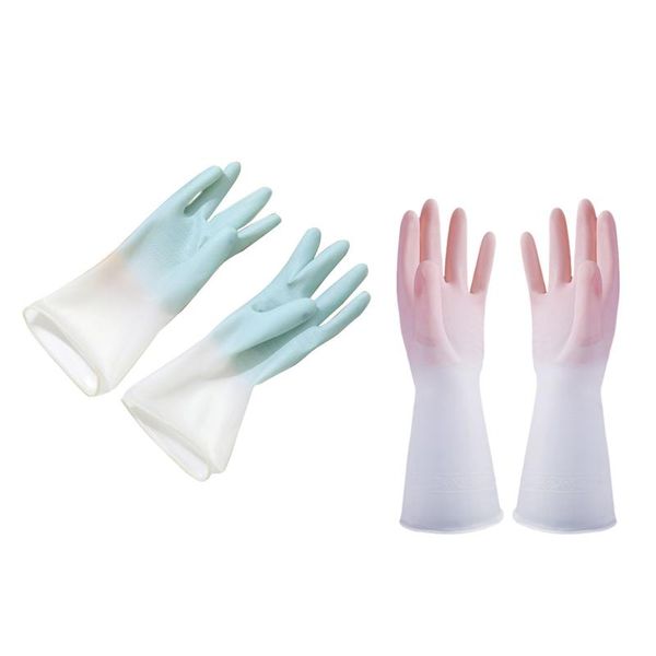 

disposable gloves 8pair gradient color dishwashing housework waterproof latex