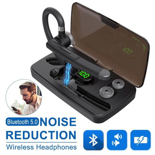 

omeshin wireless bluetooth5.0 earphone hifi waterproof earbuds headset waterproof stereo headset handsnoise canceling blue