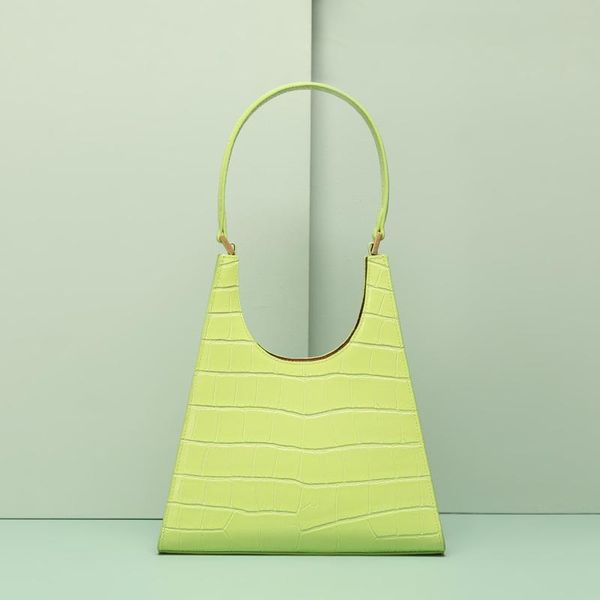 

hbp leather handbag women design crocodile pattern retro armpit shoulder bag european and american fan fashion green bag 1096