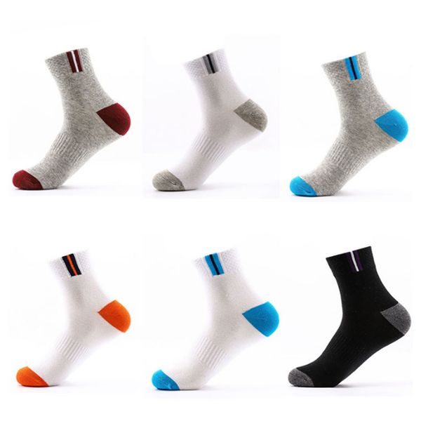 

men casual breathing business sport short patchwork cats socks, Black
