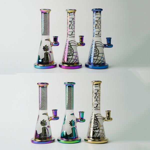 Arco-íris Vidro Bongo Chuveiro Percósticahs Tubos de Água Pequenos Bongs Dab Rigs Petróleo 14.5mm Junta feminina ZDWS2005