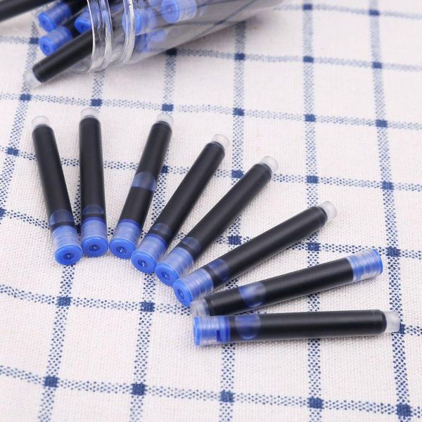 

30pcs jinhao universal black blue fountain pen ink sac cartridges 2.6mm refills school office stationery x3ue, Black;red