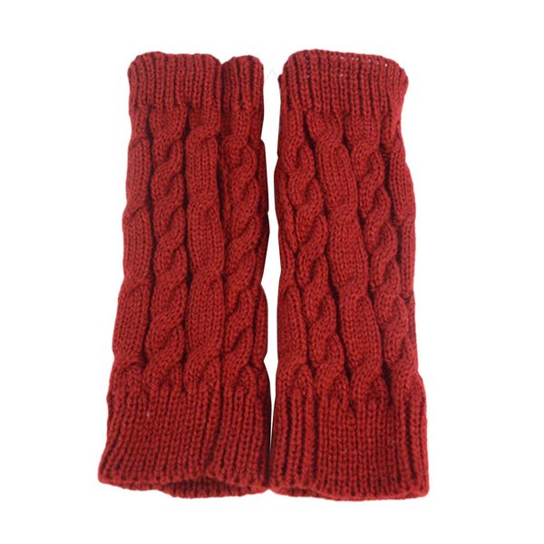 

fingerless gloves knit mittens warm wrist half finger gloves arm hand warmer winter m2