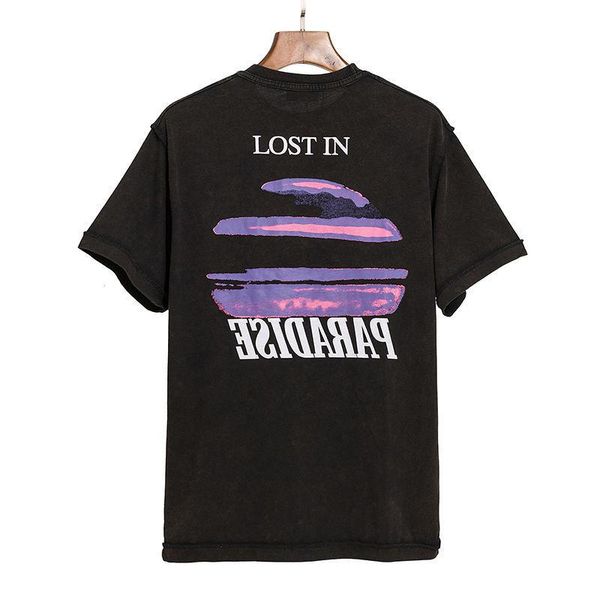 

men's t-shirts askyurself 2021 washed old shirt reverse wear wild loose camping and women's short-sleeved t-shirt, White;black