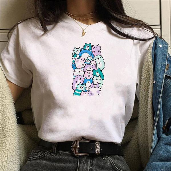 

summer lover dogs printed female t-shirt summer women korean fashion clothing streetwear women vogue t-shirts drop shipping, White