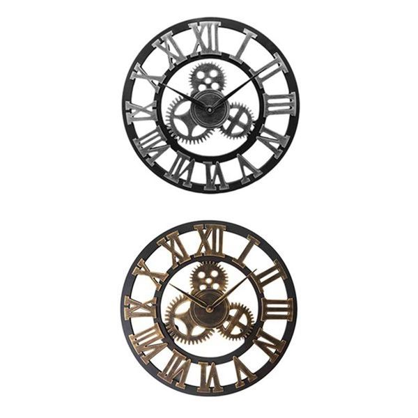 

industrial gear wall clock decorative wall clock industrial style (without battery)