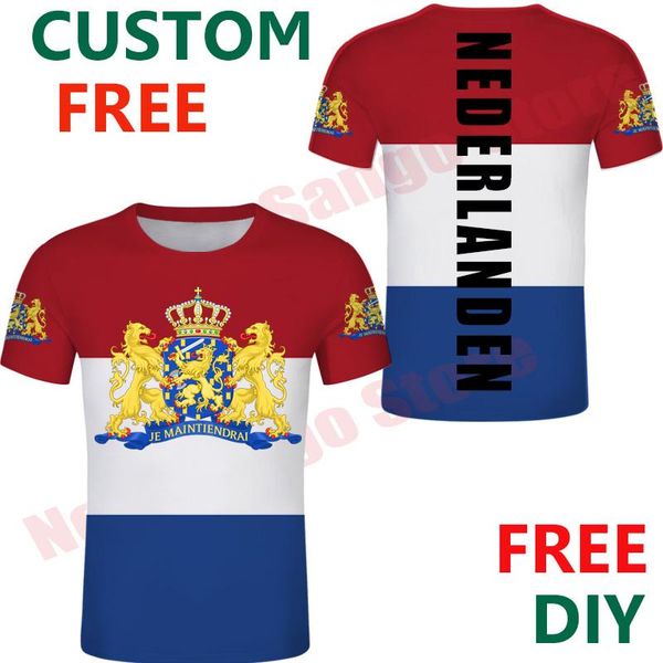 

men's t-shirts netherlands t shirt custom men tee nederland flag emblem shirts customize nl country name logo holland, White;black