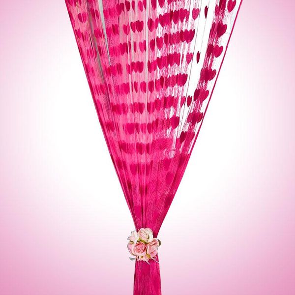 

blinds romantic peach heart-shaped door curtains home living room partition