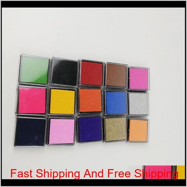 

dhl 500pcs 15 colors craft ink pad/colorful cartoon ink pad for different kind qylxhb item_home